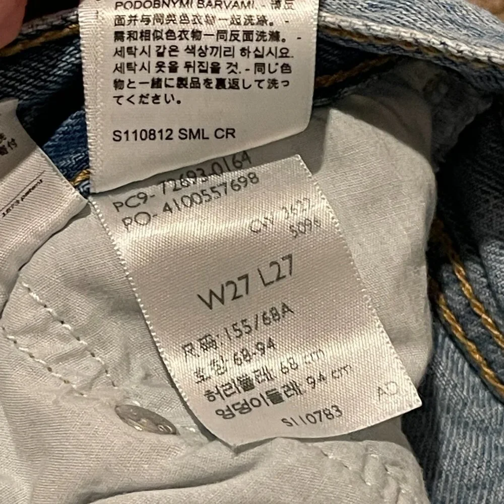 Levi's 501 Original Straight Leg Jeans Blue Denim Size 27 - Picture 5 of 12